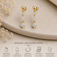 Moissanite Drop Earrings, 925 Sterling Silver Mixed Cut Dangle Earrings