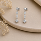 Moissanite Drop Earrings, 925 Sterling Silver Mixed Cut Dangle Earrings