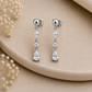 Moissanite Drop Earrings 925 Sterling Silver Marquise Pear Cut Dangle
