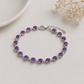 Amethyst Tennis Bracelet | Sterling Silver, February Birthstone