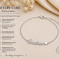Sterling Silver Brother Name Bracelet with Heart Accent, Minimalist Handmade Jewelry
