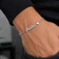 Sterling Silver Brother Name Bracelet with Heart Accent, Minimalist Handmade Jewelry