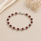 Garnet Tennis Bracelet | 925 Sterling Silver January Birthstone