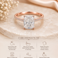 Moissanite Engagement Ring | 925 Sterling Silver Ring | Radiant Cut Bridal Ring | Pave Band | Statement Wedding Ring | Gift for Her