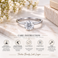 2ct Moissanite Ring, 925 Sterling Silver, Round Solitaire Engagement Ring