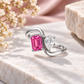 Pink Moissanite Ring, 925 Sterling Silver Bypass Ring, Pear Emerald Cut