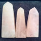 AAA Rose Quartz Crystal Point Tower: Natural Healing Stone