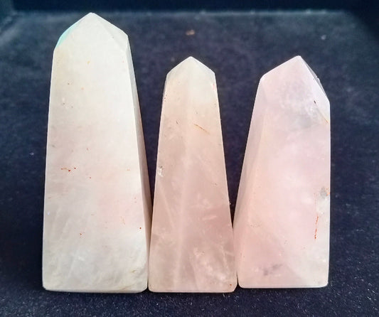 AAA Rose Quartz Crystal Point Tower: Natural Healing Stone
