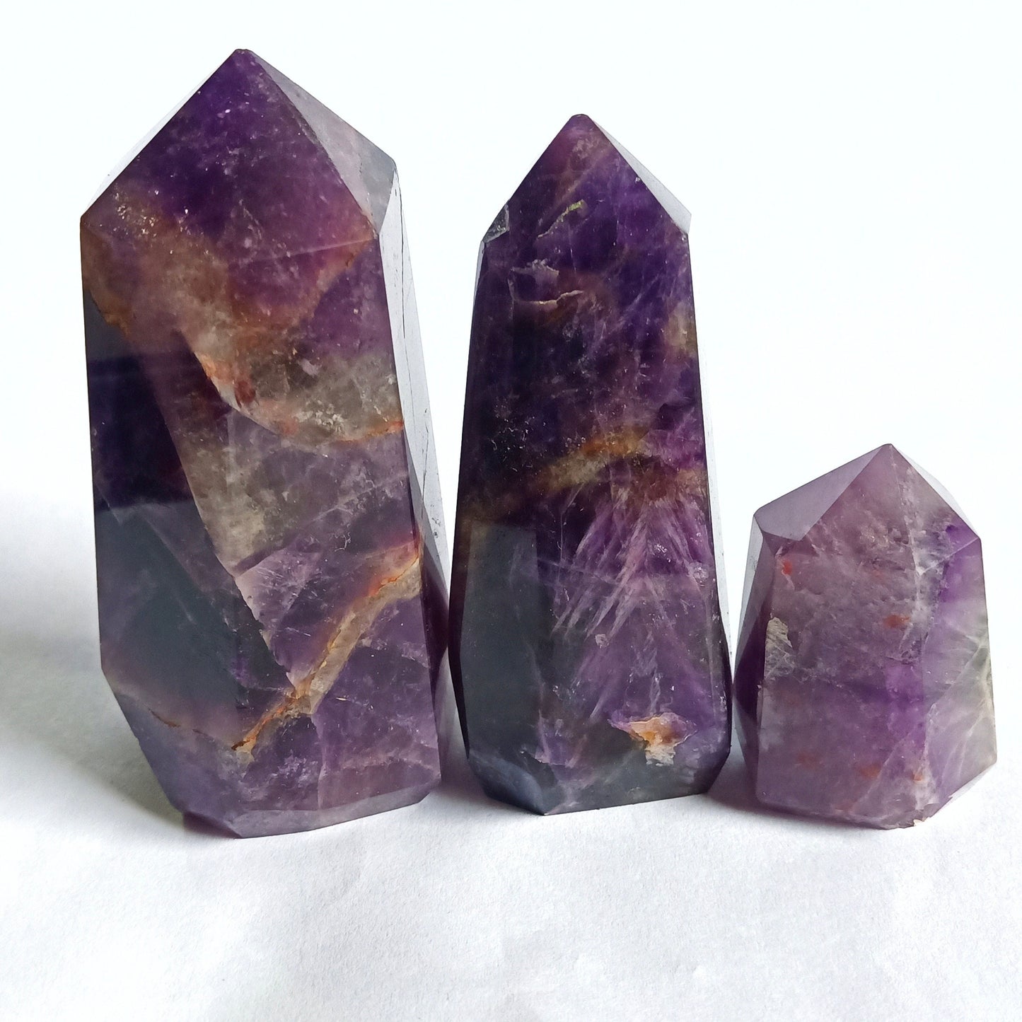 AAA Quality Amethyst Healing Tower: Polished Gemstone Pencil