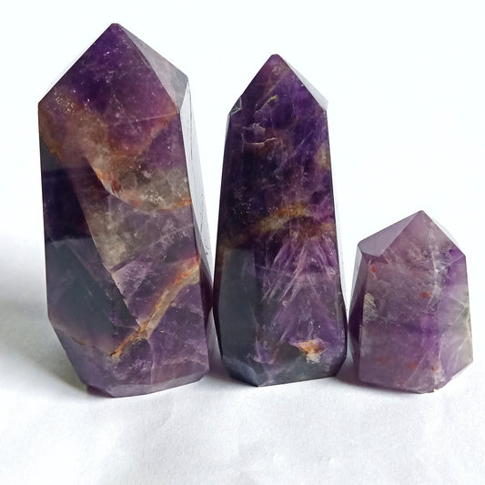 AAA Quality Amethyst Healing Tower: Polished Gemstone Pencil