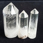 Crystal Quartz Pencil Points: Natural Gemstone Towers, Set of 3