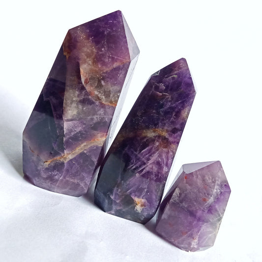 AAA Quality Amethyst Healing Tower: Polished Gemstone Pencil