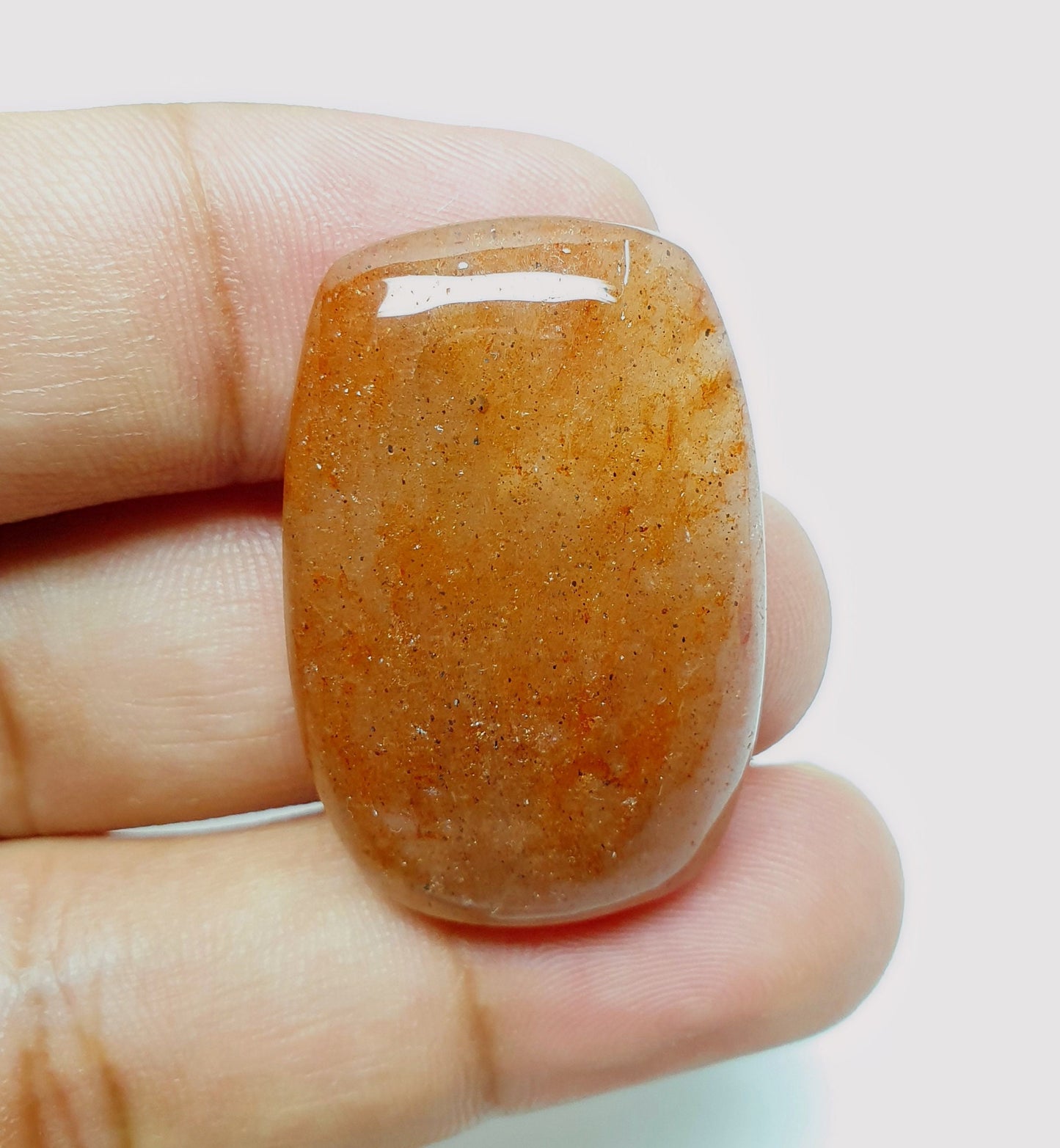 Oval Strawberry Quartz Cabochon: Loose Gemstone Pendant