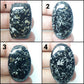 White Dot Ocean Jasper Cabochon: Loose Gemstone