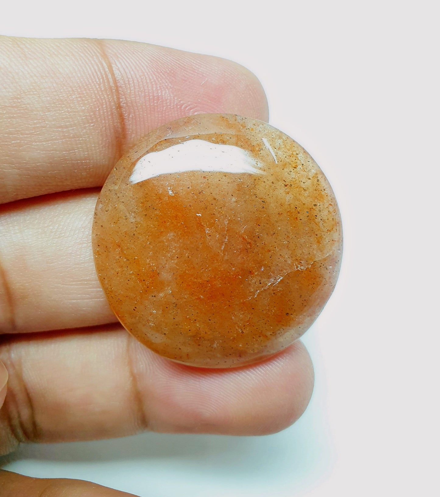 Oval Strawberry Quartz Cabochon: Loose Gemstone Pendant