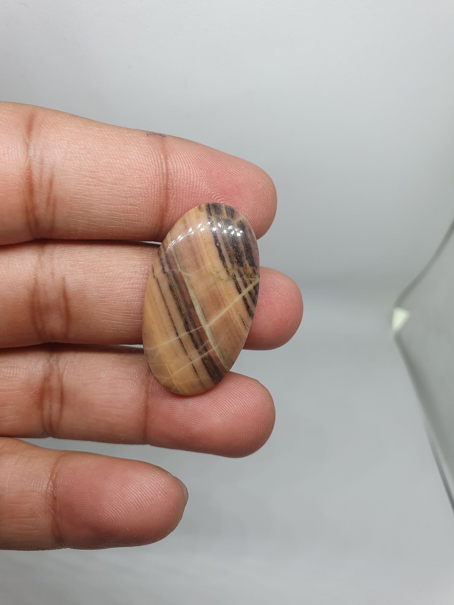 AAA Zebra Jasper Cabochon: Rare Oval Loose Gemstone