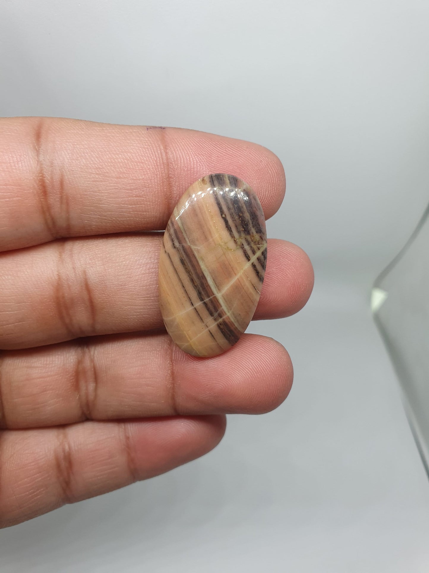AAA Zebra Jasper Cabochon: Rare Oval Loose Gemstone