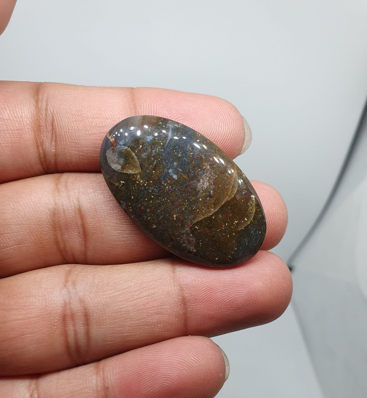 Natural Galaxy Agate Cabochon, Loose Gemstone