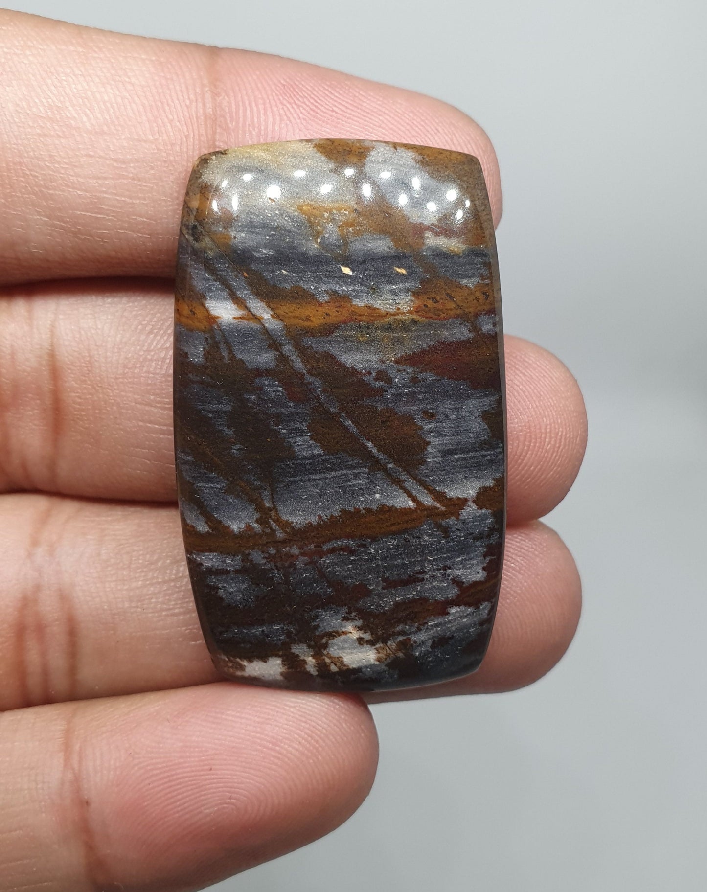 Polished Fancy Agate Cabochon: Loose Gemstone