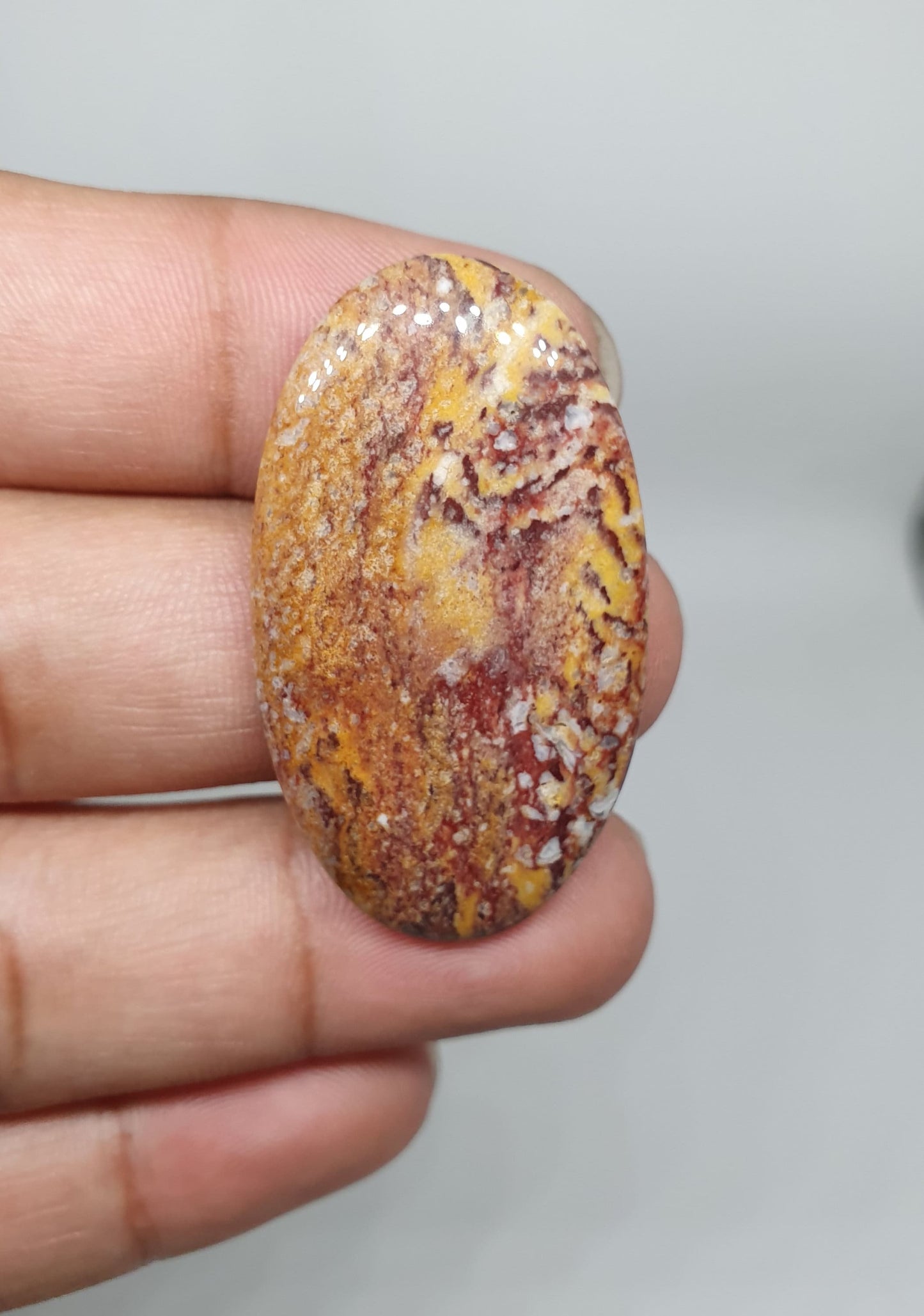 Rare Leopard Skin Jasper Cabochon: AAA Quality Loose Gemstone