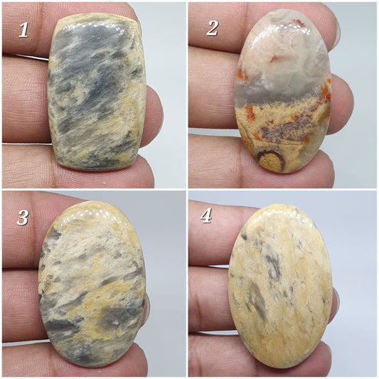 Natural Yellow Jasper Cabochon: Loose Gemstone for Jewelry Making