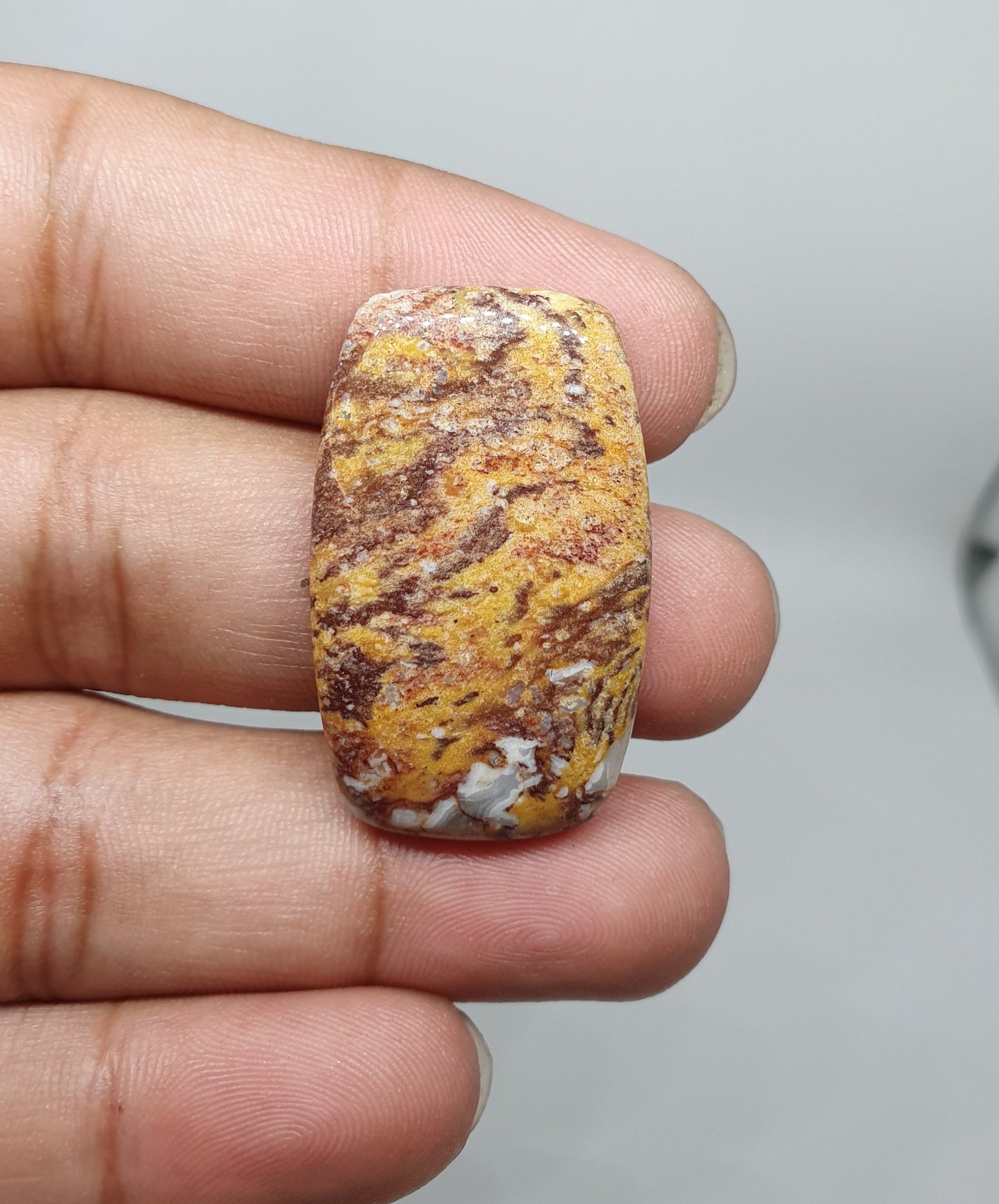 Rare Leopard Skin Jasper Cabochon: AAA Quality Loose Gemstone