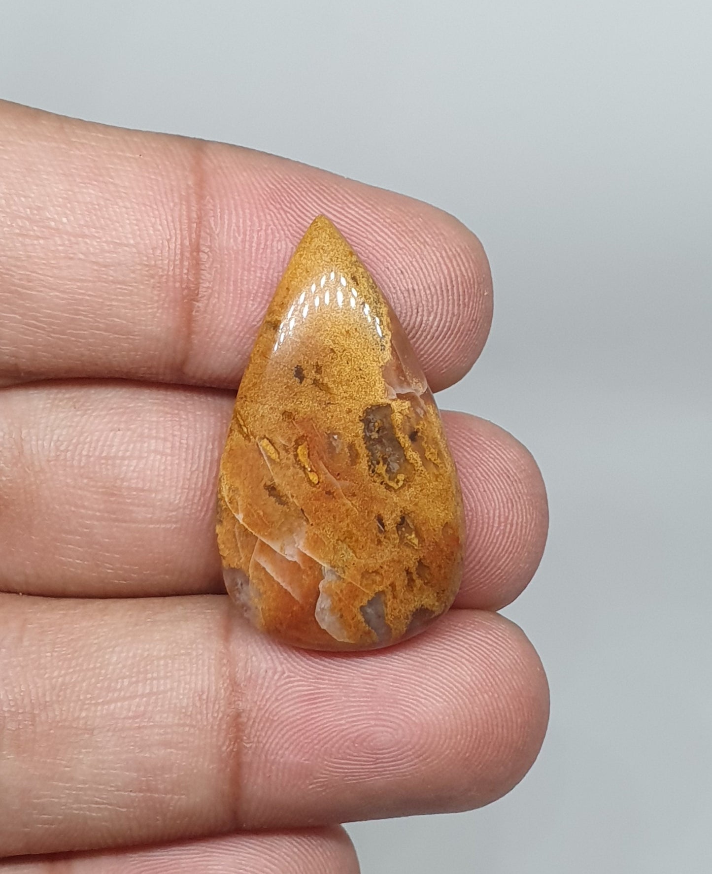 Yellow Jasper Cabochon: Natural Loose Stone for Jewelry