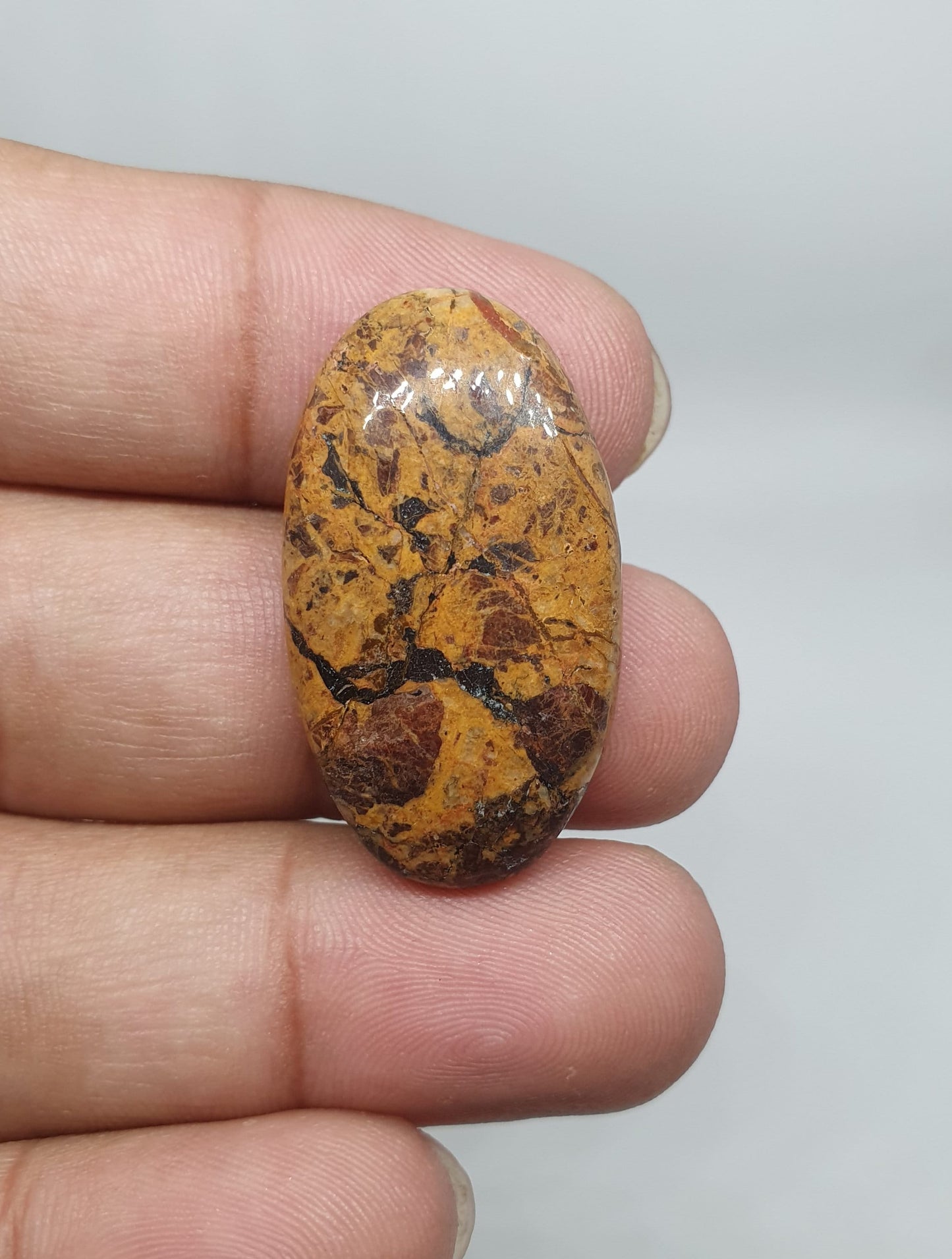 Rare Fruti Jasper Cabochon: Natural Loose Gemstone