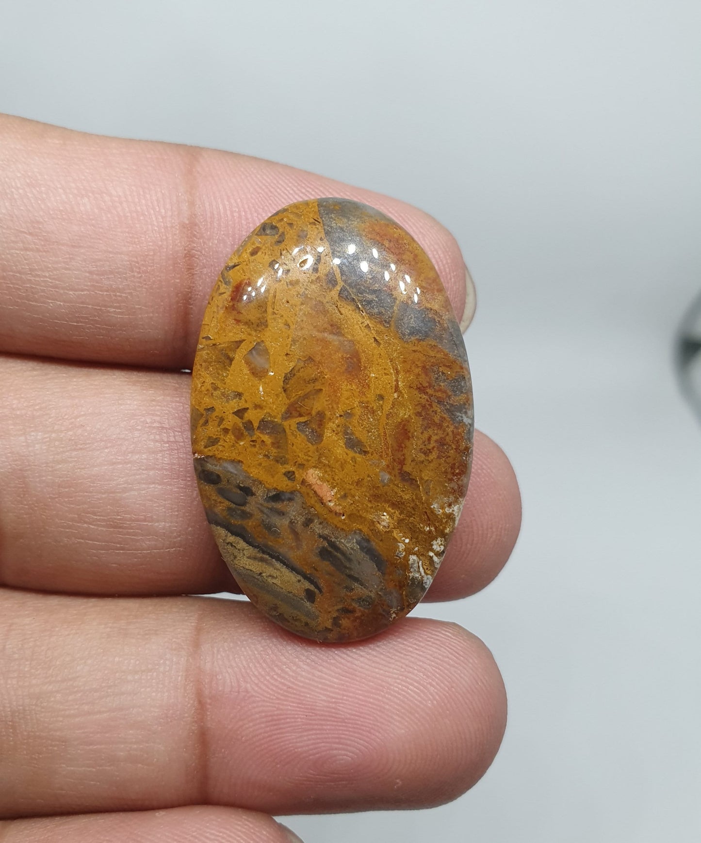 Rare Fruti Jasper Cabochon: Natural Loose Gemstone