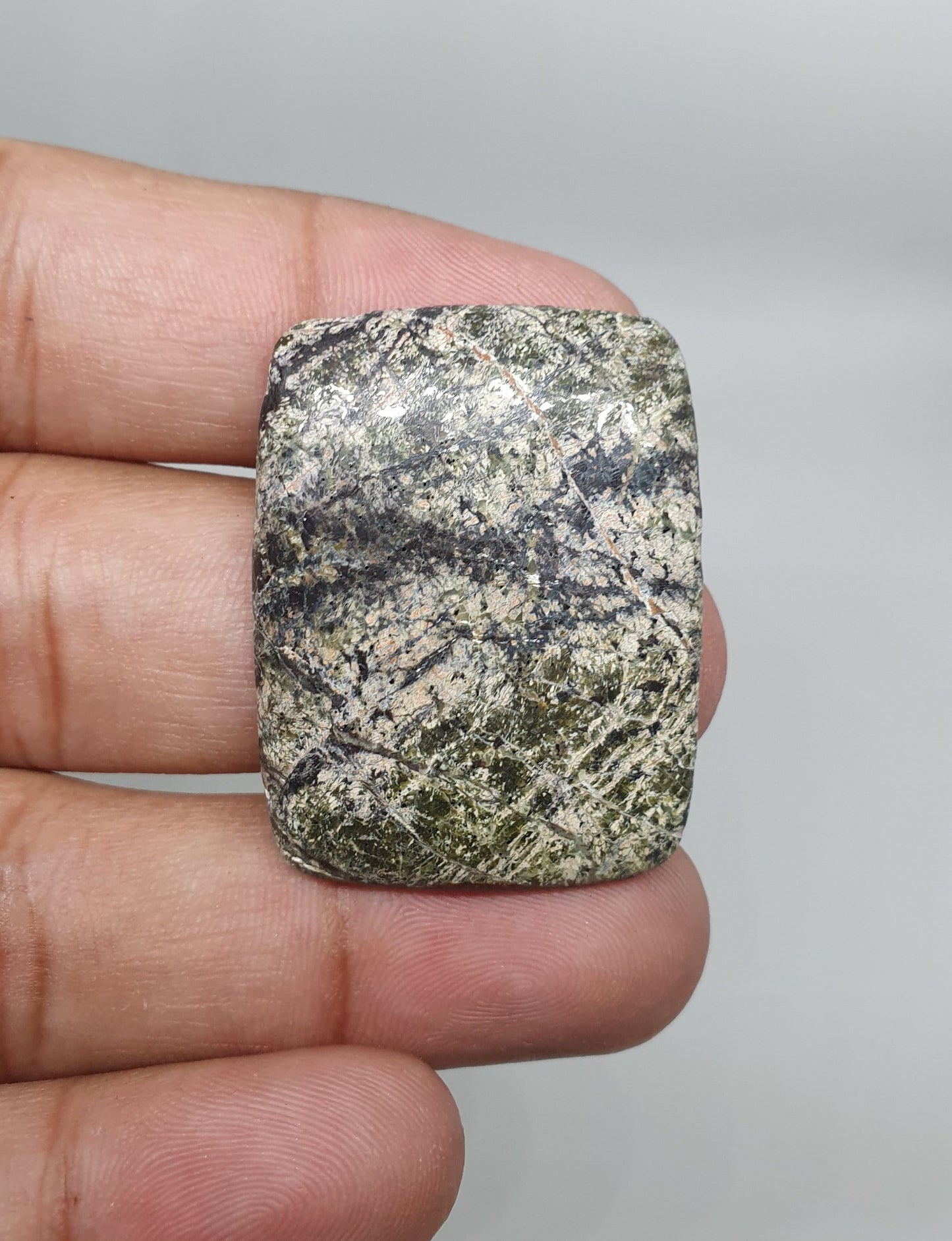 Green Ocean Jasper Cabochon, AAA Quality Loose Gemstone
