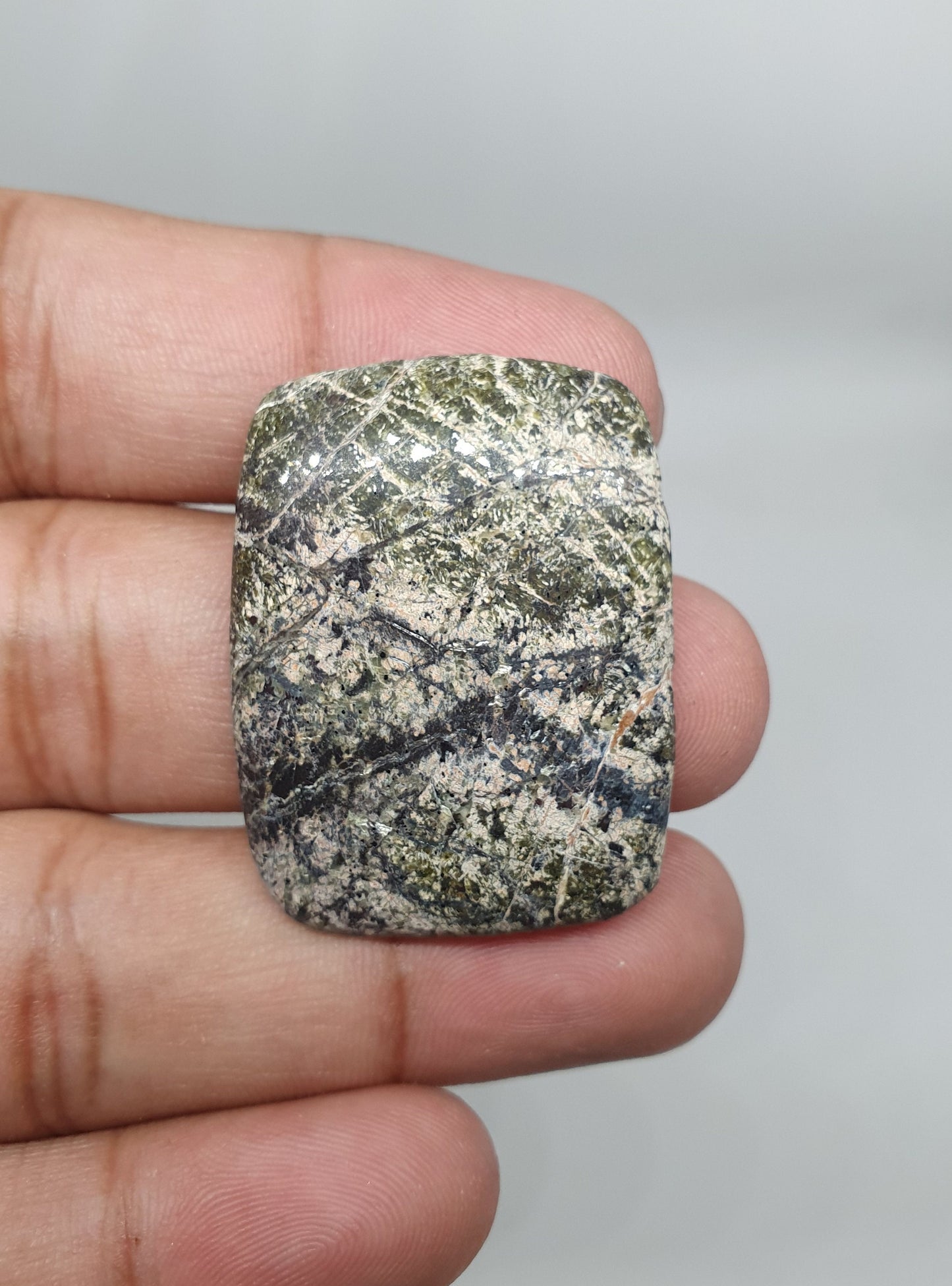 Green Ocean Jasper Cabochon, AAA Quality Loose Gemstone