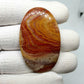 Mookaite Jasper Cabochon: Brown & Red Oval Gemstone (53x33x4mm, 75.50 crt
