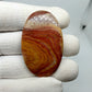 Mookaite Jasper Cabochon: Brown & Red Oval Gemstone (53x33x4mm, 75.50 crt