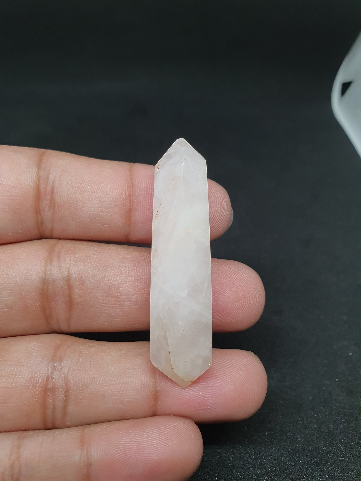 Rose Quartz Crystal Point: Healing Pencil Obelisk, AAA Quality