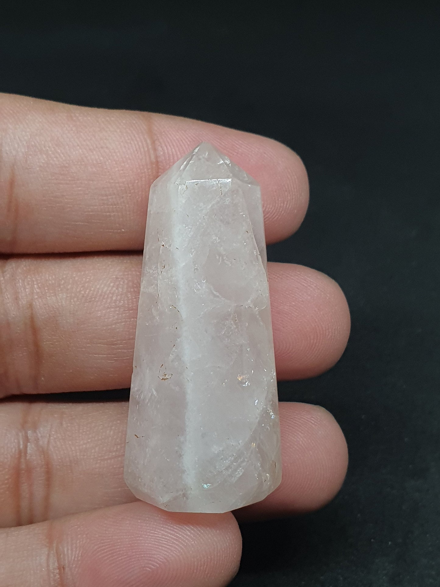 Rose Quartz Point Tower: Natural Healing Crystal Obelisk