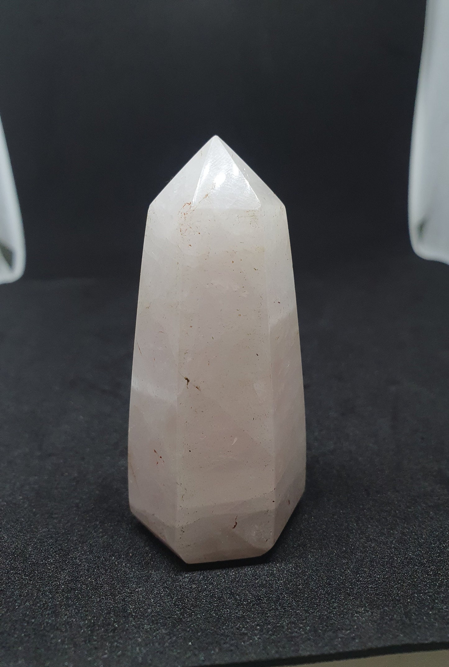 Natural Rose Quartz Point Tower: Healing Crystal Obelisk (78g)