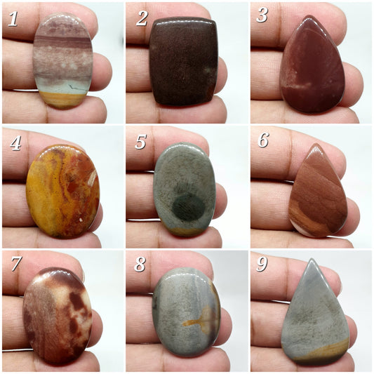 Natural Mookaite Jasper Cabochon, AAA Quality Loose Stone