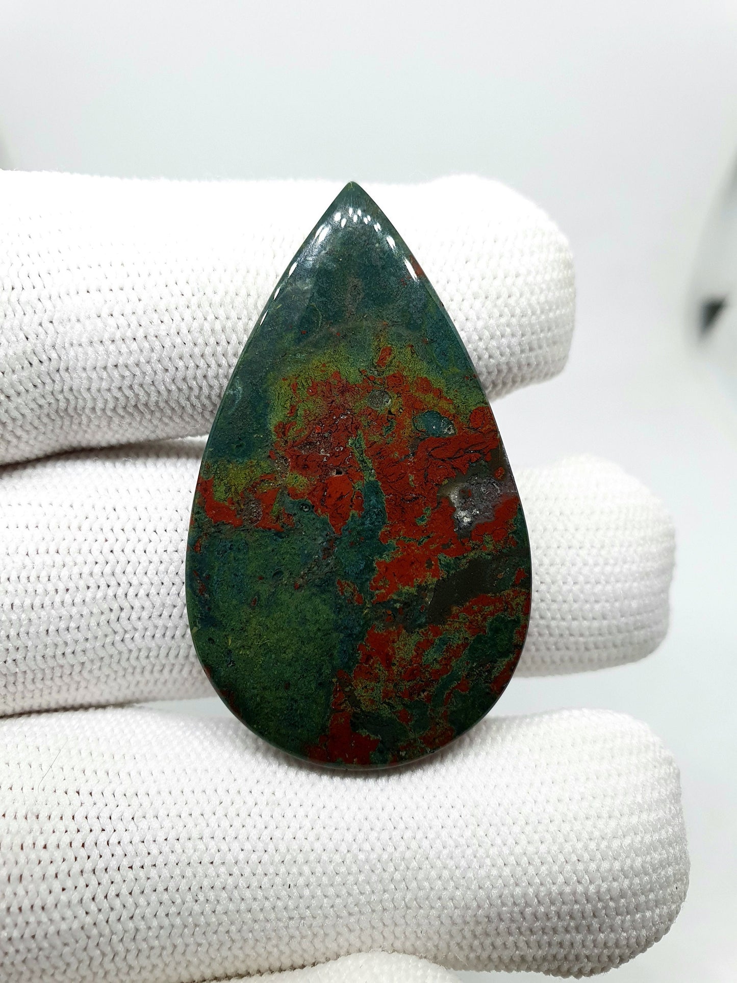 Bloodstone Cabochon: AAA Quality Green Jasper Palm Stone