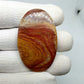 Mookaite Jasper Cabochon: Brown & Red Oval Gemstone (53x33x4mm, 75.50 crt