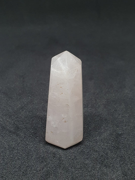 Rose Quartz Point Tower: Natural Healing Crystal Obelisk