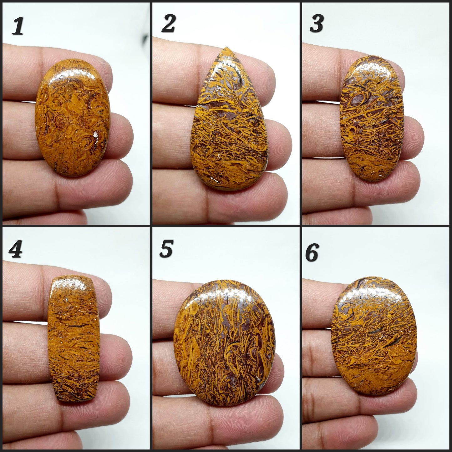 AAA Mariam Jasper Cabochon: Loose Coffin Gemstone