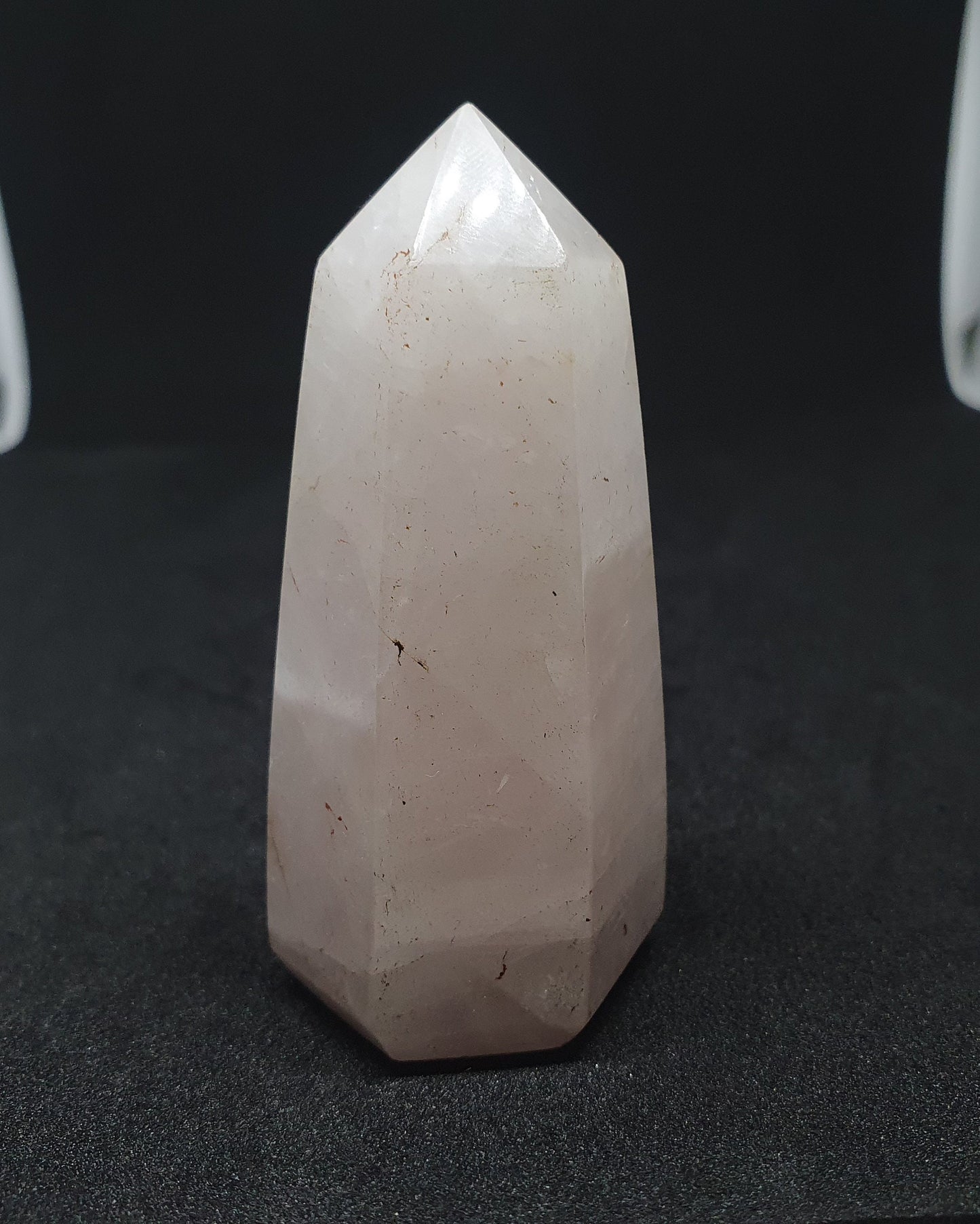Natural Rose Quartz Point Tower: Healing Crystal Obelisk (78g)