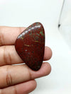 Bloodstone Cabochon: Red Jasper Palm Stone, 64.40 Carat
