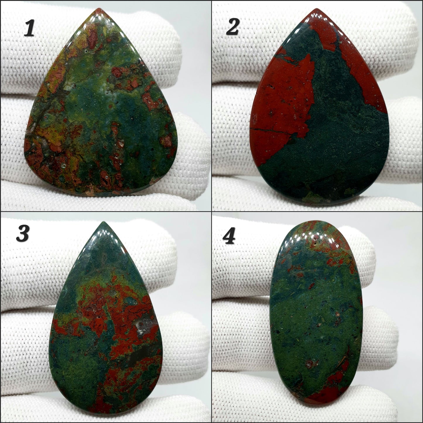 Bloodstone Cabochon: AAA Quality Green Jasper Palm Stone