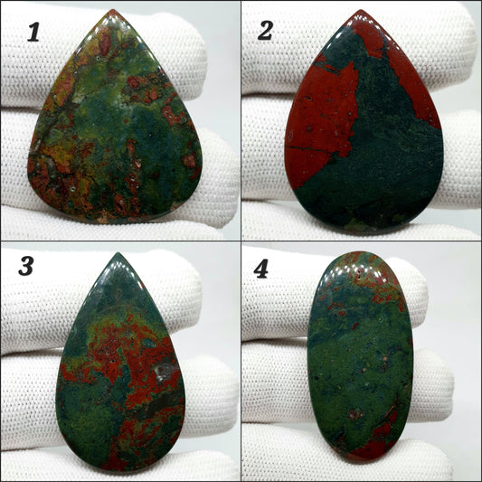 Bloodstone Cabochon: AAA Quality Green Jasper Palm Stone