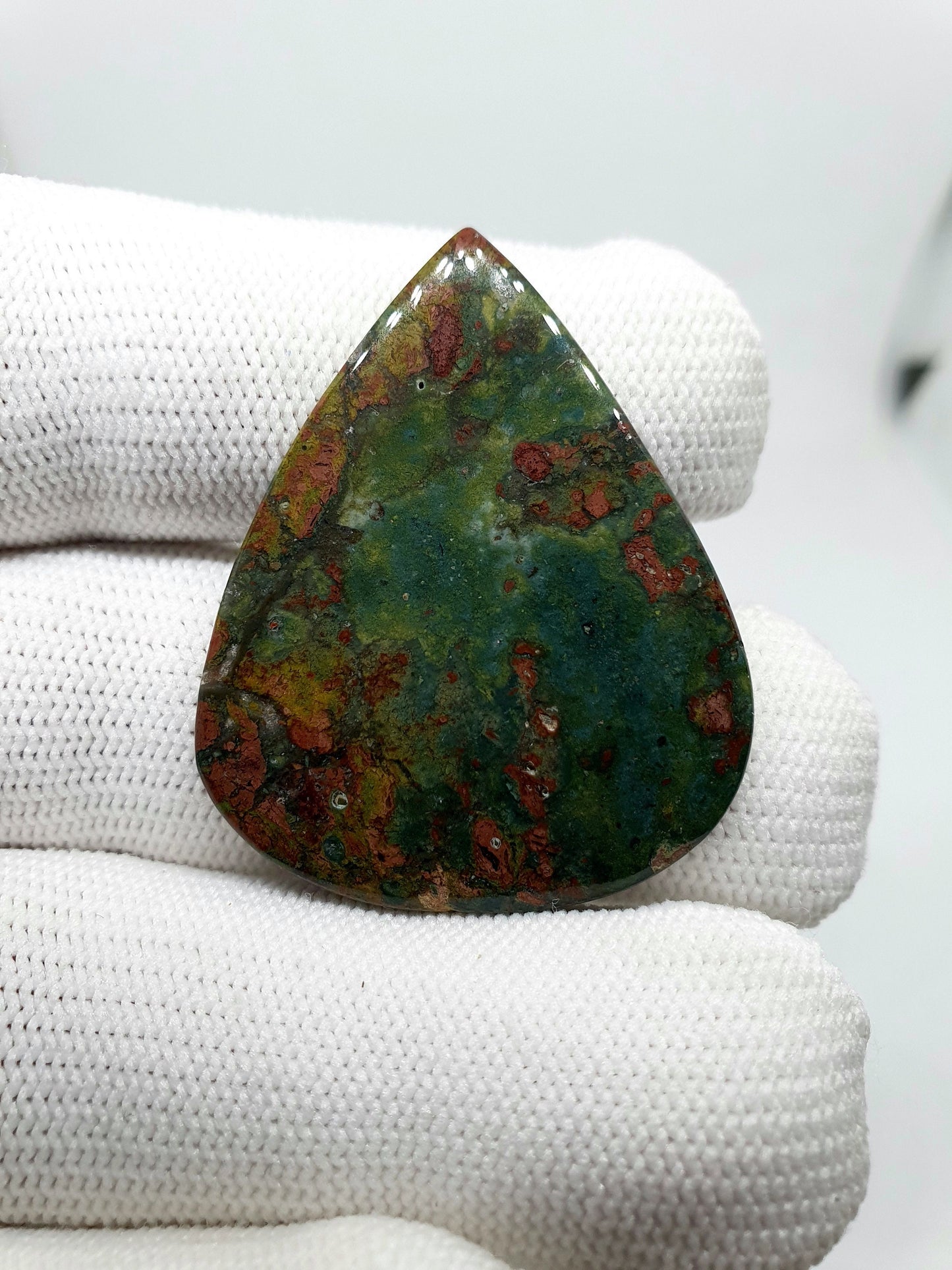 Bloodstone Cabochon: AAA Quality Green Jasper Palm Stone