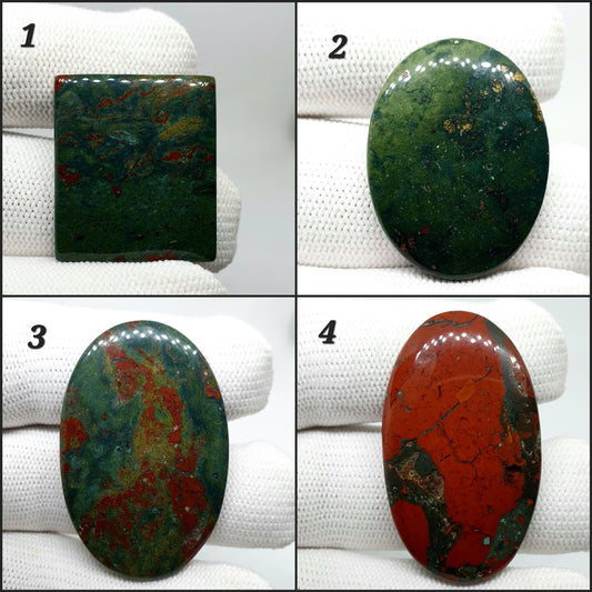 Bloodstone Cabochon, AAA Quality Loose Gemstone, Palm Stone