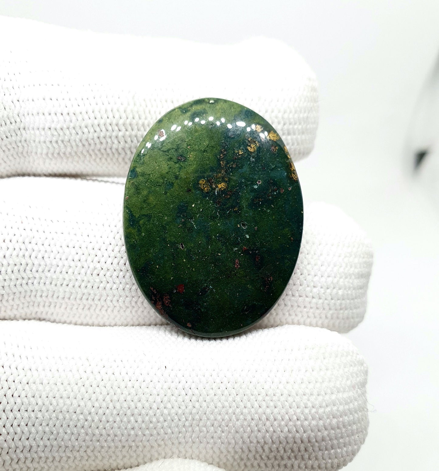 Bloodstone Cabochon, AAA Quality Loose Gemstone, Palm Stone