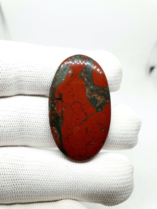 Bloodstone Cabochon, AAA Quality Loose Gemstone, Palm Stone