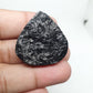 Triangle Black Tourmaline Druzy Cabochon, Polished Loose Gemstone